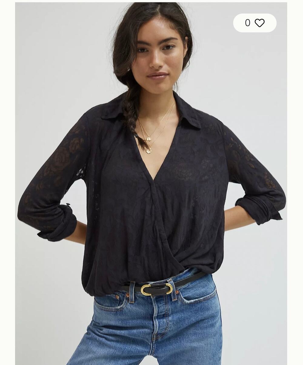 Maeve by Anthropologie Lydia Floral Burnout Top - Size Sm